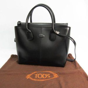 Tod's Women's Handbag Black Leather Shoulder Bag